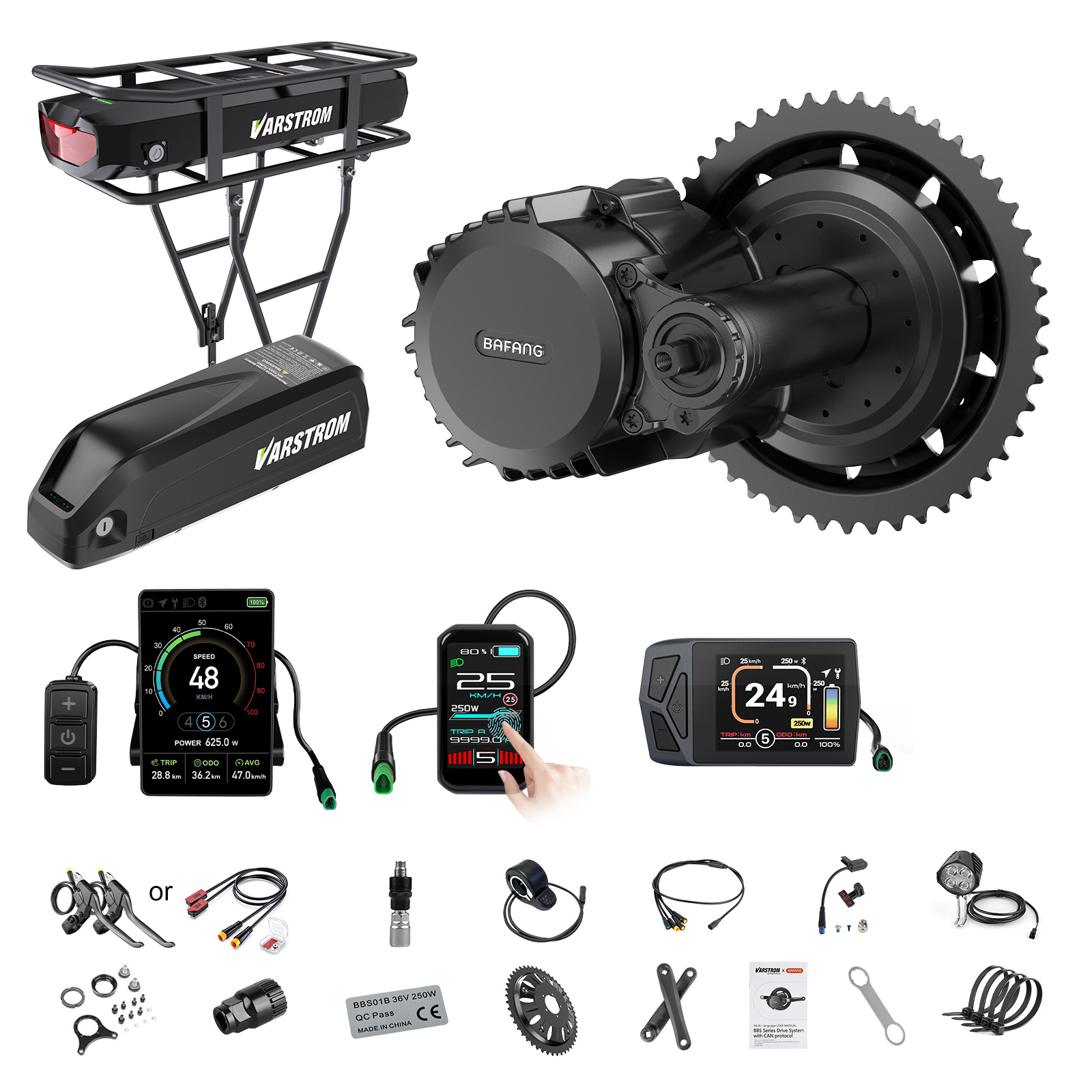 Mid Drive Motor Kit 52V 1000W - [US-Versand] Bafang Motor 750W 48V Mittelmotor-Kit