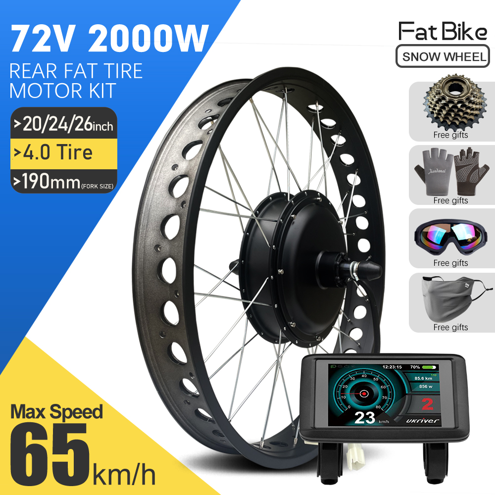 Fat Tire Ebike Conversion Kit 2000W - E-Bike Umbausatz 72V 2000W 4.0 Fat