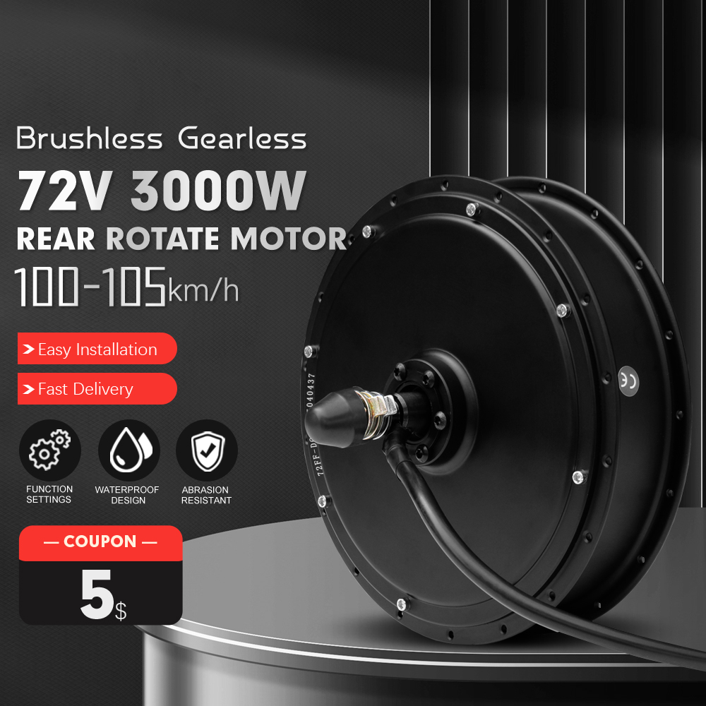 Ebike Conversion Kit 72V 3000W - Elektromotor für E-Bikes 72V 3000W, Geschwindigkeit