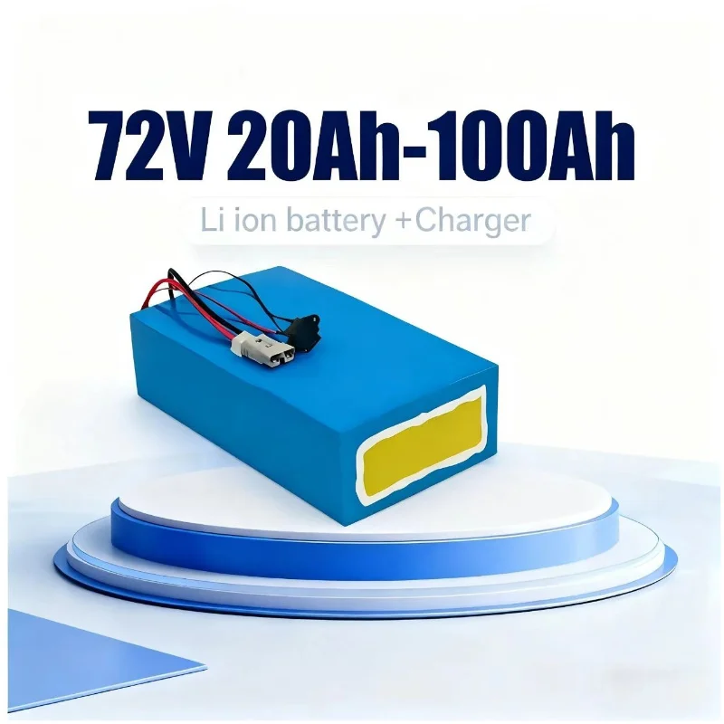 Electric Bicycle Battery 72V 30Ah - BMS 72V Lithium-Ionen-Akku 20Ah/30Ah/50Ah/80Ah/100Ah LiPo für