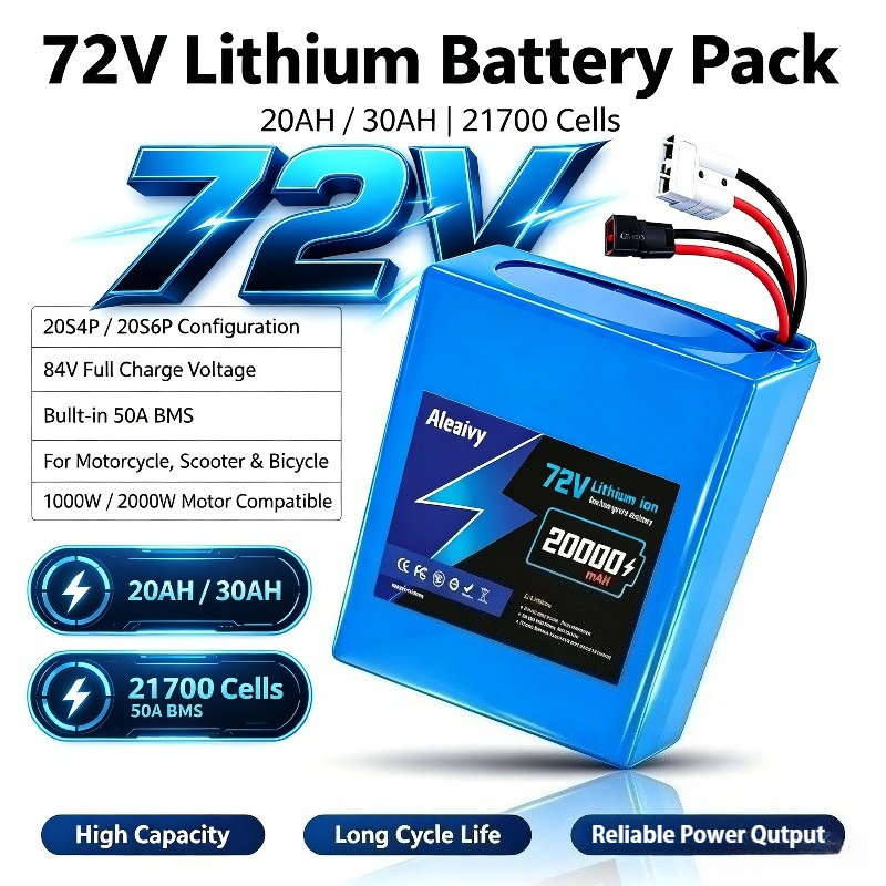 Electric Bicycle Battery 72V 30Ah - 72V Akku 20S4P 20AH 20S6P 30AH