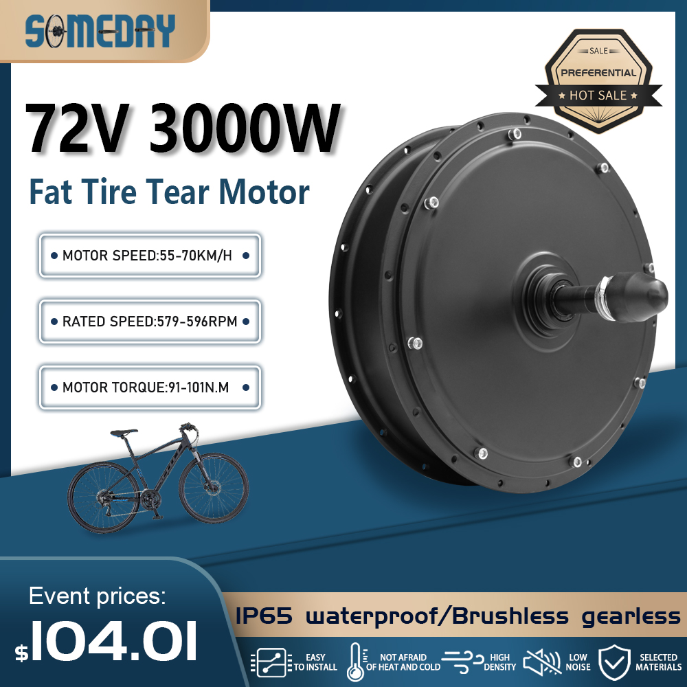 Ebike Conversion Kit 72V 3000W - Fat-Tire E-Bike Motor 72V 3000W 4.0-Zoll-Reifen