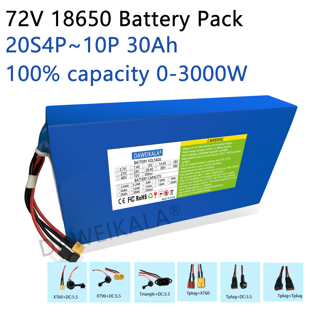Neue 72 V 12Ah-30Ah 18650 Batt – Electric Bicycle Battery 72V 30Ah Bewertung und Preis