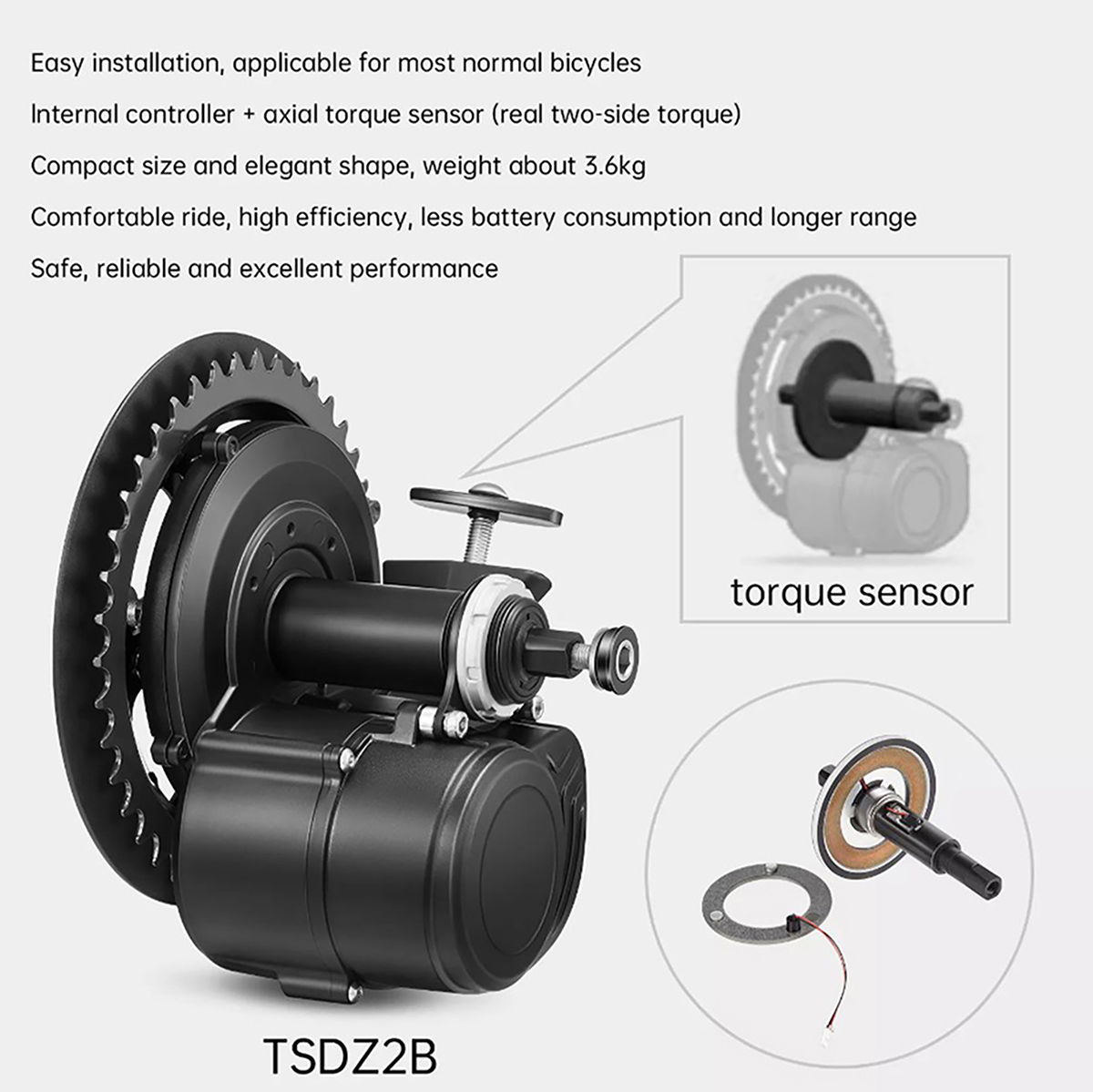Neue Version Tongsheng 48V 500 – Tongsheng Tsdz2B Mid Drive Motor Bewertung und Preis