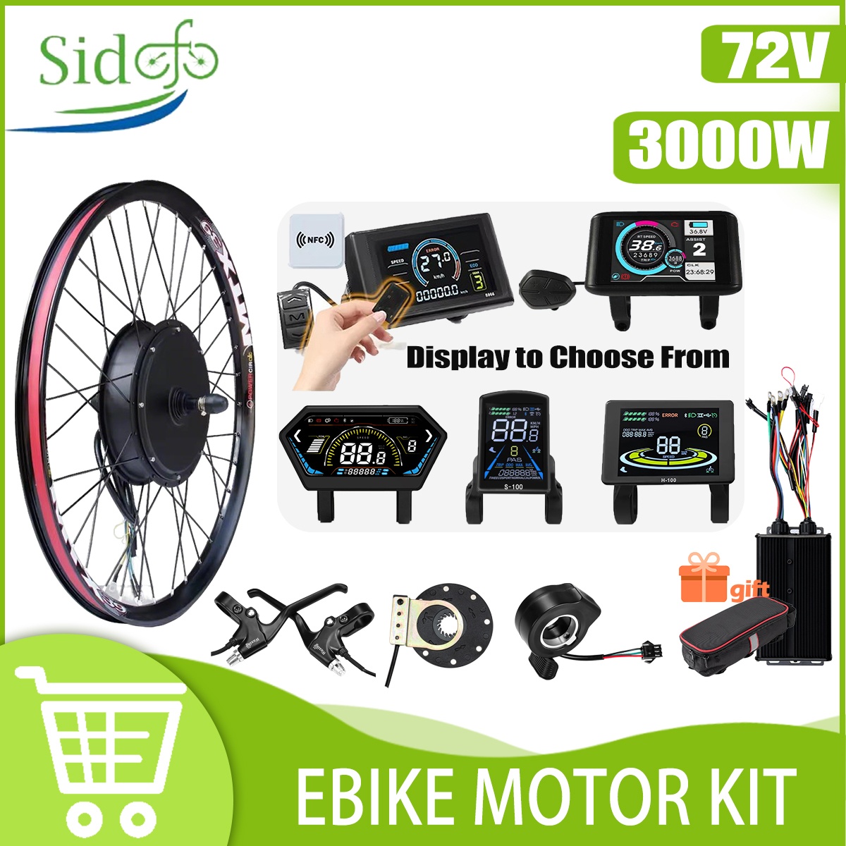 72V 3000W E-Bike Umrüstsatz MT – Ebike Conversion Kit 72V 3000W Bewertung und Preis